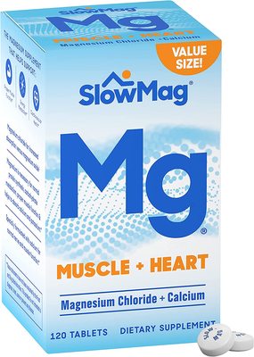 SlowMag Mg Muscle + Heart Magnesium Chloride with Calcium Ta