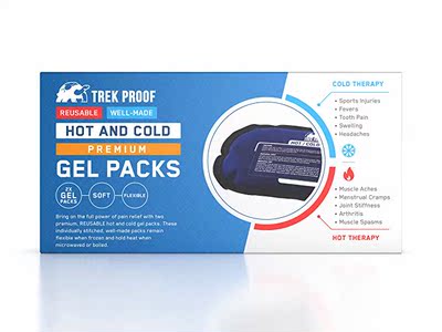 Ice Packs - Hot and Cold Therapy Reusable Gel Packs Helps Al