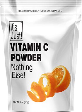 美国代购It's Just - Vitamin C Powder, 100% Pure Ascorbic Aci