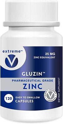 美国代购ZINC - Gluzin -  Grade HIGH Absorption Zinc, 25MG, S