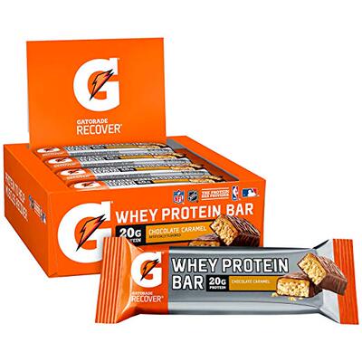 Gatorade Whey Protein Bars, Chocolate Caramel, 2.8 oz bars (
