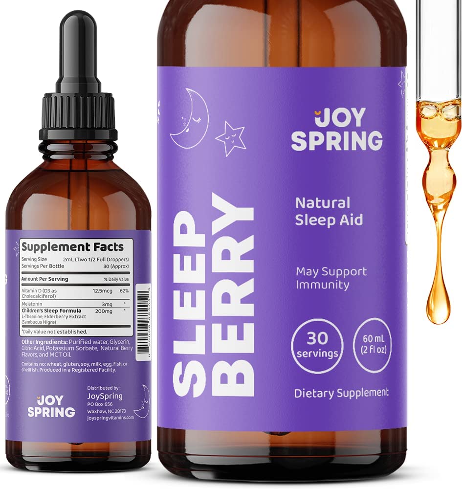 美国代购JoySpring SleepBerry Melatonin for Kids with Elderbe