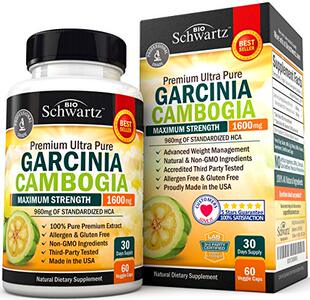 Extract 1600mg Fast Cambogia HCA. Pure 960mg Garcinia with