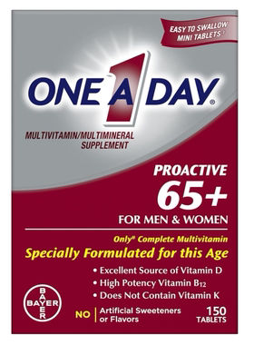美国代购One A Day Proactive 65+, Mens & Womens Multivitamin