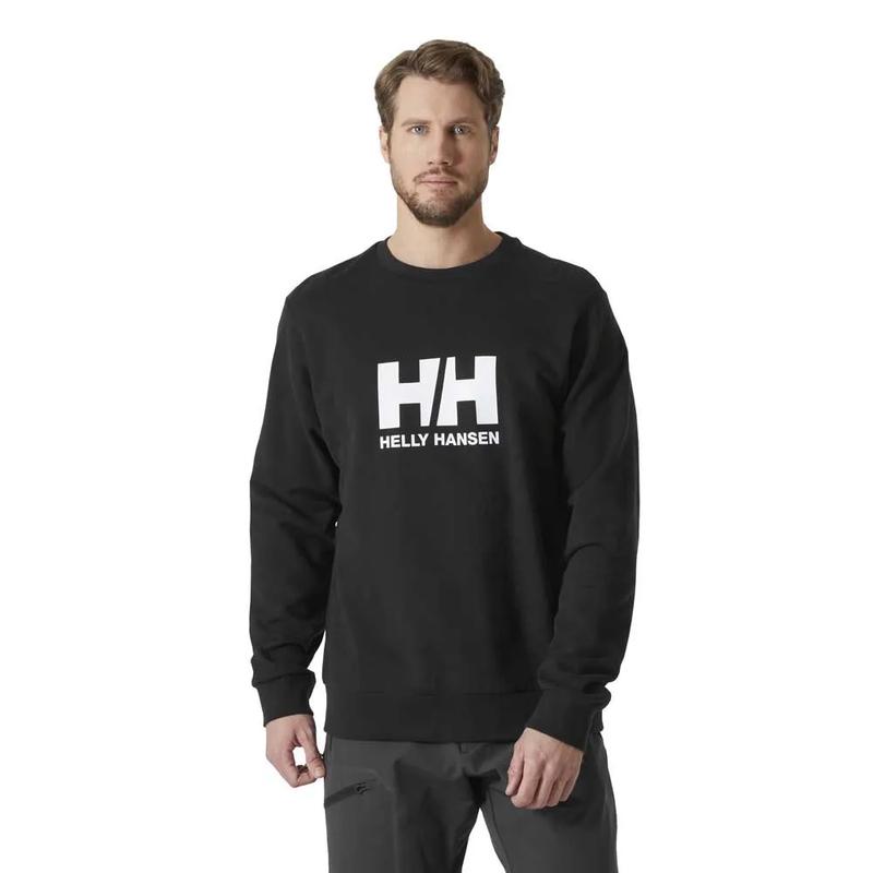 Helly Hansen/海丽汉森男士有机棉连帽卫衣黑款舒适百搭休闲外套