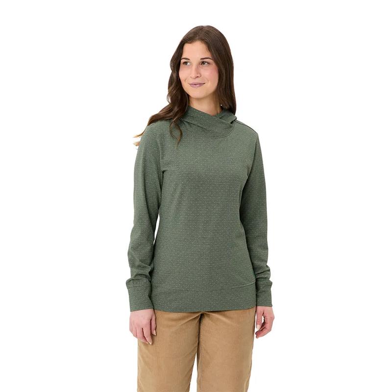 代购VAUDE巍德女士抓绒衣快干易打理柔软垂感连帽衫连帽长袖