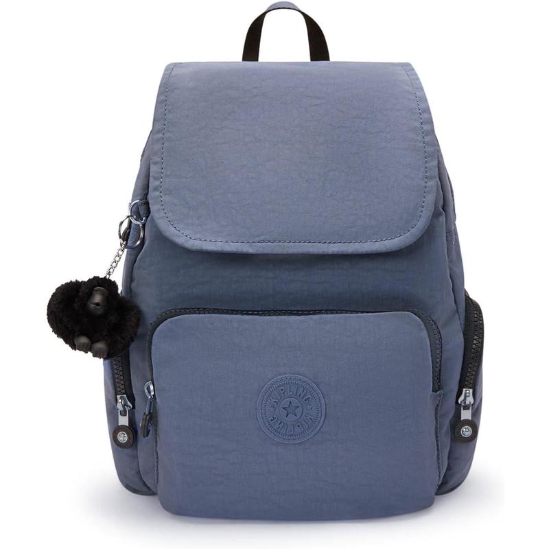 代购Kipling女士双肩包收纳性强可调节肩带防泼水便携出行蓝色