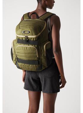 代购Oakley欧克利双肩包男士防水耐用轻便多功能军绿色简约风格