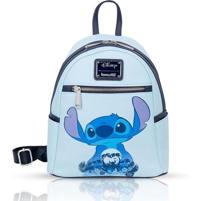 代购Loungefly女士迪士尼双肩包大容量主袋前袋带拉链侧边口袋