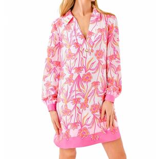 度假短裙 Pulitzer女士连衣裙显瘦透气雪纺印花夏季 代购 Lilly