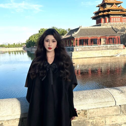 tsmade天生呐羊毛呢斗篷披肩