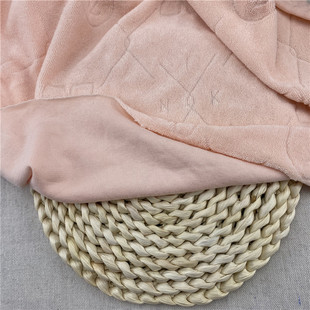 满50包邮发 毛巾汗布粉色割绒 T恤外套布料 宽幅165cm