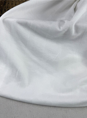 39包邮纯棉提花汗布  本白色 T恤POLO衫连衣裙面料 宽幅190cm