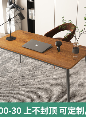 简易电脑桌办公桌钢木书桌简约现代双人经济型台式桌子家用写字台