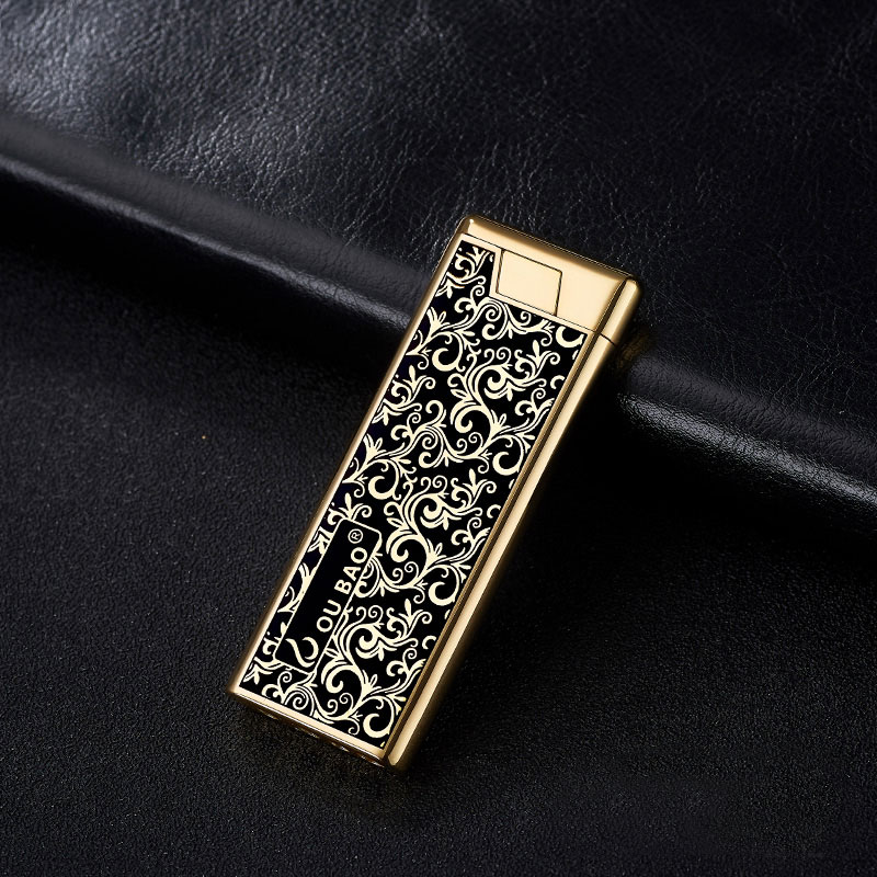 金属翻盖超薄复古砂轮式火石防风充气直冲滑轮打火机个性网红创意