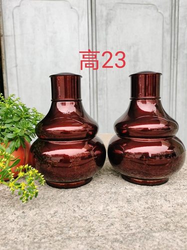 90年代的锡罐茶叶罐锡茶罐葫芦罐艺术品摆件吉祥物二手库存