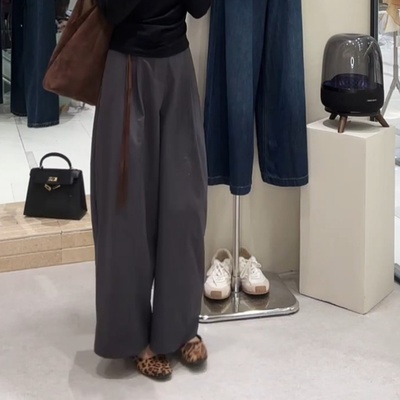 休闲阔腿裤女夏季薄款气球裤日系凉凉裤宽松小个子裤子九分萝卜裤