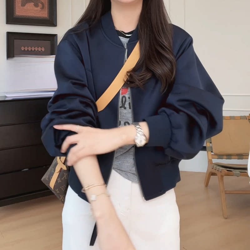 开春轻奢高级感棒球服短外套图片