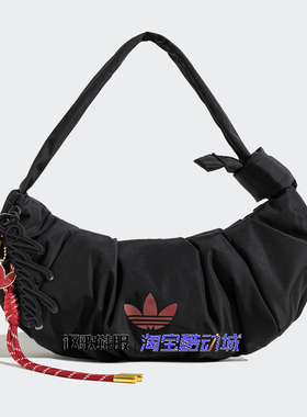 阿迪达斯三叶草女子新款蛇年新年款云朵羊角包运动单肩挎包JY8573