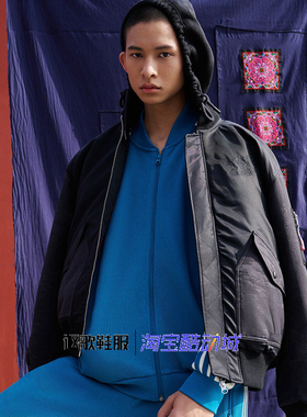 阿迪达斯三叶草男子冬季新款阮菲菲联名款运动休闲连帽棉衣IX4232