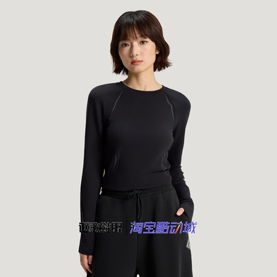 阿迪达斯女子圆领休闲长袖T恤