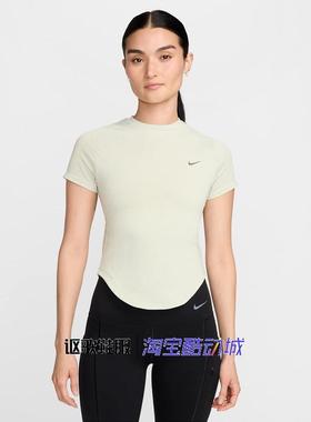 耐克女新款跑步训练透气速干反光紧身短袖运动T恤FN2582-394-605