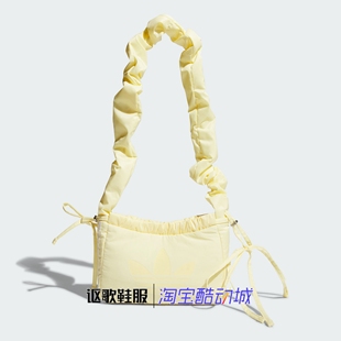 阿迪达斯三叶草女子新款 户外荷叶边可调节休闲单肩斜挎包KF2519
