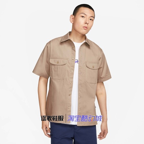 耐克男子夏翻领短袖衬衫