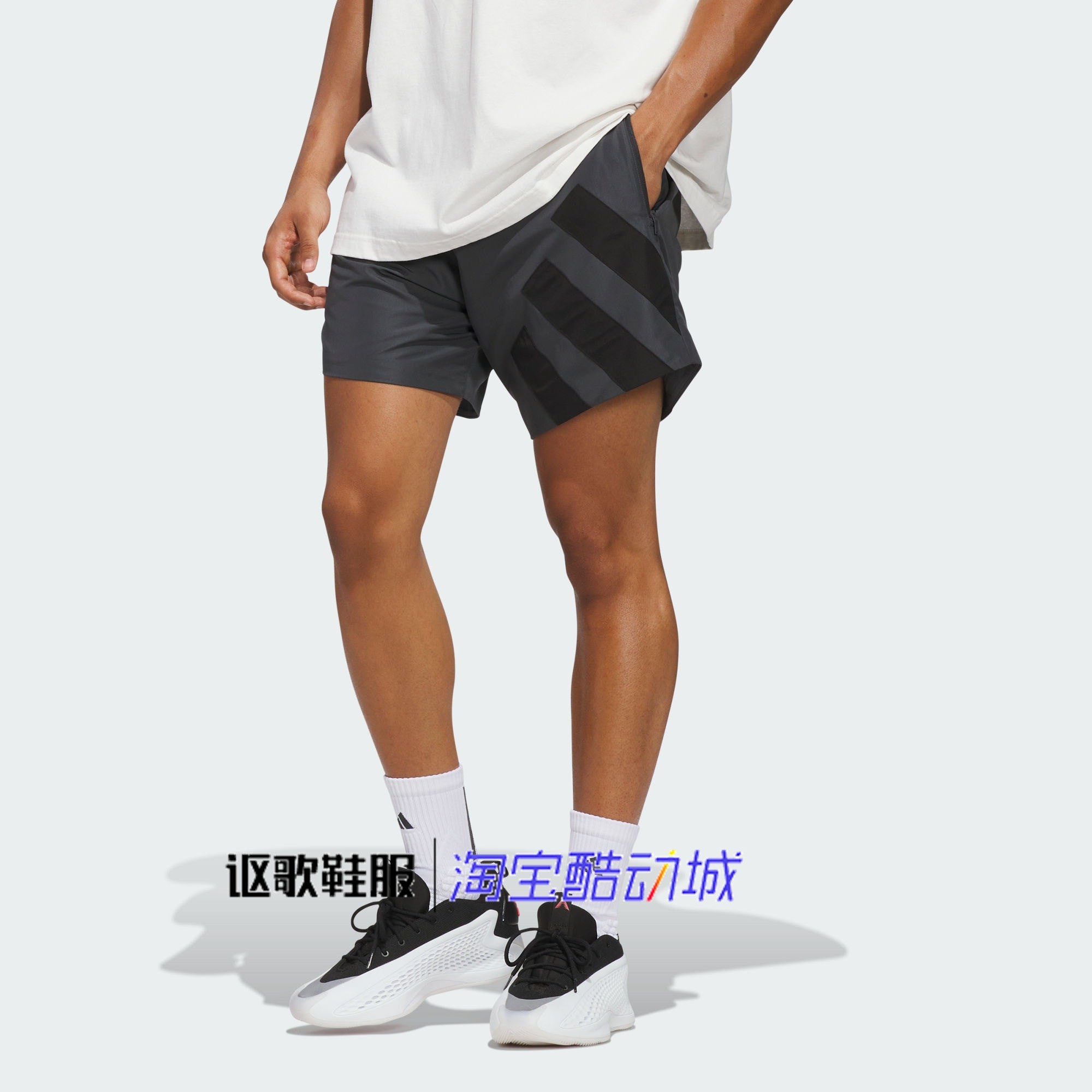 阿迪达斯男子新款梭织宽松复古篮球系带松紧腰运动休闲短裤KC1612,运动服/休闲服装,运动中长裤／短裤,淘宝优惠券,粉丝福利购,淘宝优惠卷