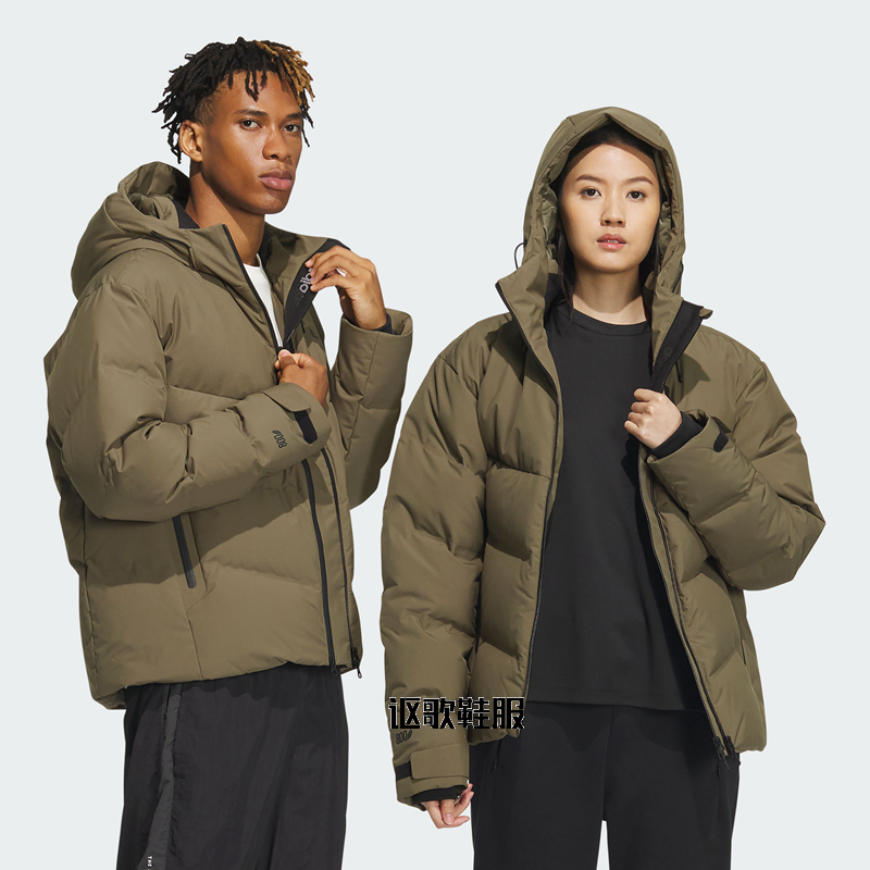 阿迪达斯保暖运动羽绒服