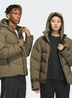 阿迪达斯男子冬季新款宽松连帽保暖运动羽绒服IW0783 0782 0784