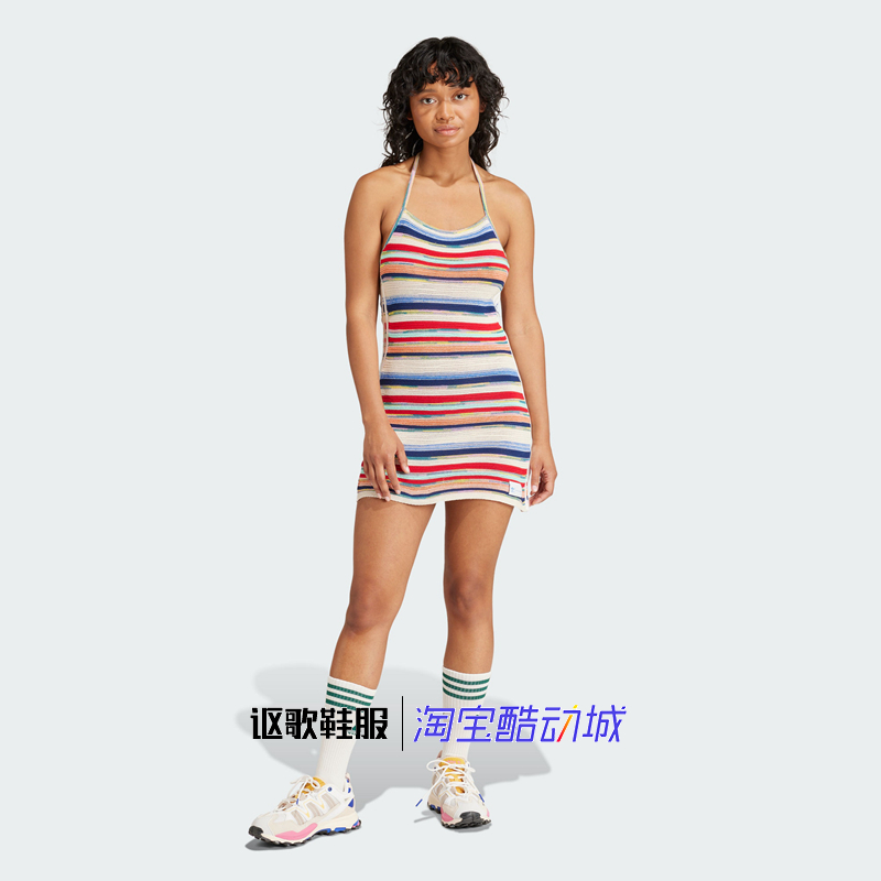 阿迪达斯三叶草女子吊带连衣裙