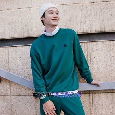 阿迪达斯男女同款加厚套头卫衣