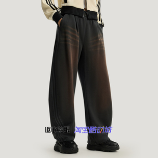 IA7518 宽松阔腿梭织运动休闲弯刀长裤 阿迪达斯三叶草女子秋季 新款