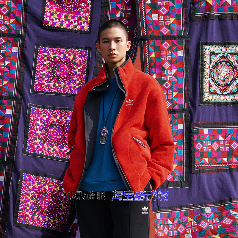 阿迪达斯三叶草男子运动休闲棉衣