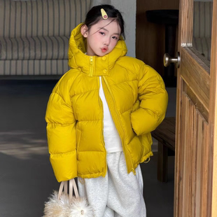 新国标儿童25秋冬新款 羽绒服中大童面包服外套 加厚90白鸭绒短款