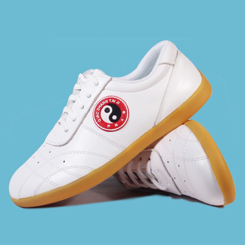 乔尚牛皮牛筋底防滑太极鞋武术舞台表演鞋团队表演晨练鞋男女515