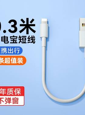适用苹果短款充电宝数据线