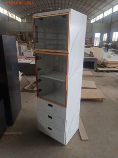 实木定制gk雕像手办展示柜模型玩具乐高玻璃展柜液压翻门家用展柜