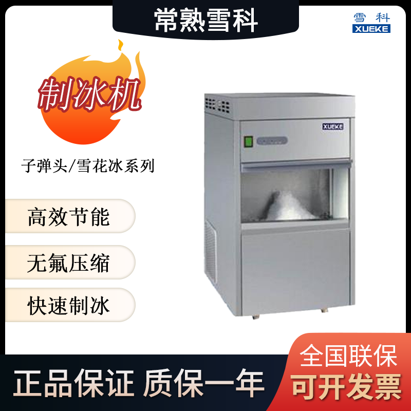 常熟雪科IMS-20/30雪花制冰机商用实验室小型全自动子弹头碎冰机