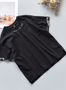 120-170 IX* 男童短袖T恤夏季儿童休闲上衣宽松痞帅中大童潮酷