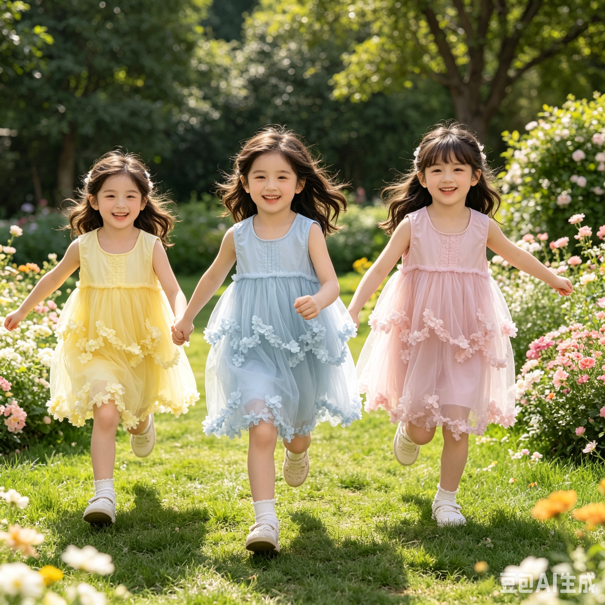 2026新款女童连衣裙夏季韩版110-150网纱公主裙中童尺码