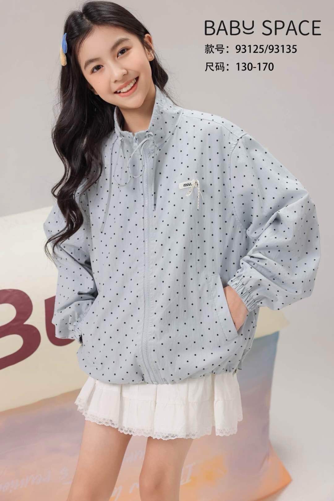2026新款大童女童外套春款韩版女宝波点外套130-170