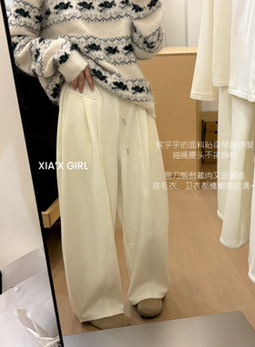 XIA夏夏十三行冬季显瘦韩系加绒加厚显瘦弯刀休闲裤女HS22549-2D