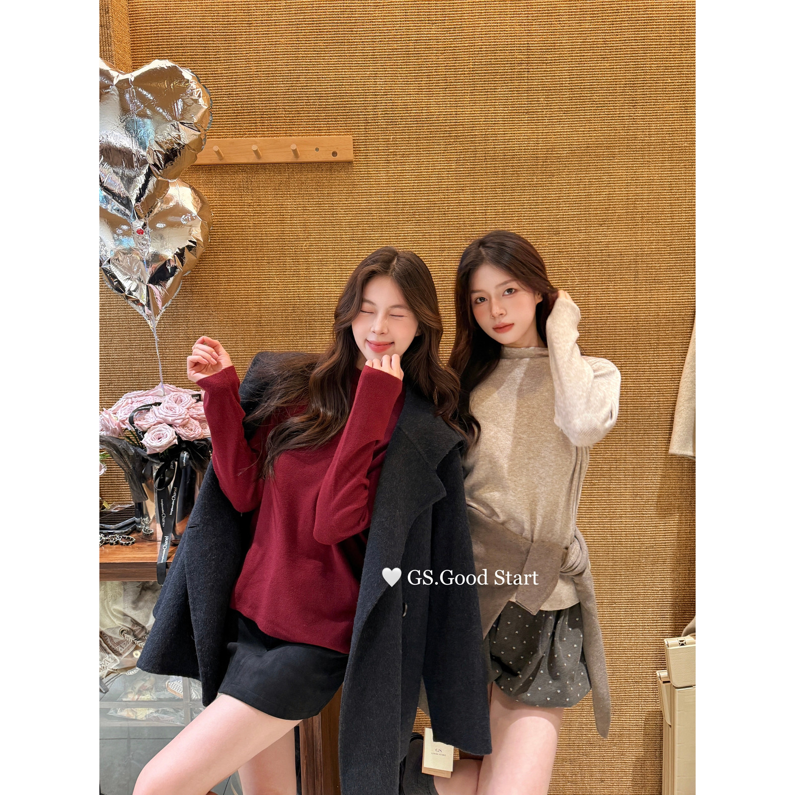 GS.GOOD START十三行冬上新韩系休闲百搭半高领打底针织衫女G7556