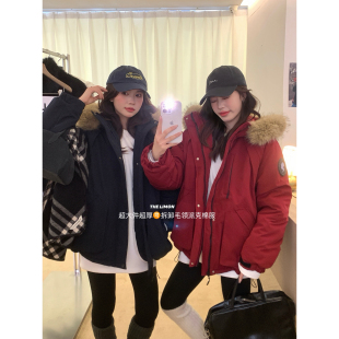 1295 派克服棉服女毛领可拆卸TM THE LIMON过冬时髦加绒环保毛工装