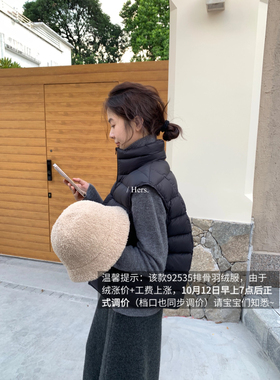 Hers十三行冬上新经典不过时大排骨羽绒马甲新国标90白鸭绒92535