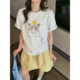 SUSAN T恤女DS389 十三行26年春夏韩系小清新减龄宽松小猫印花短袖