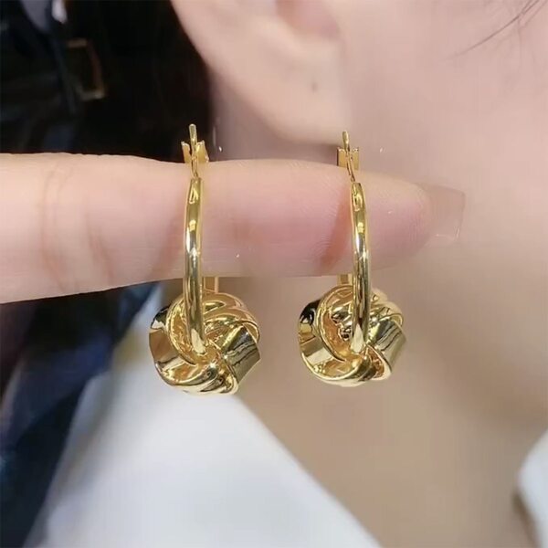 Серьги, аксессуар, золото 750 пробы, европейский стиль