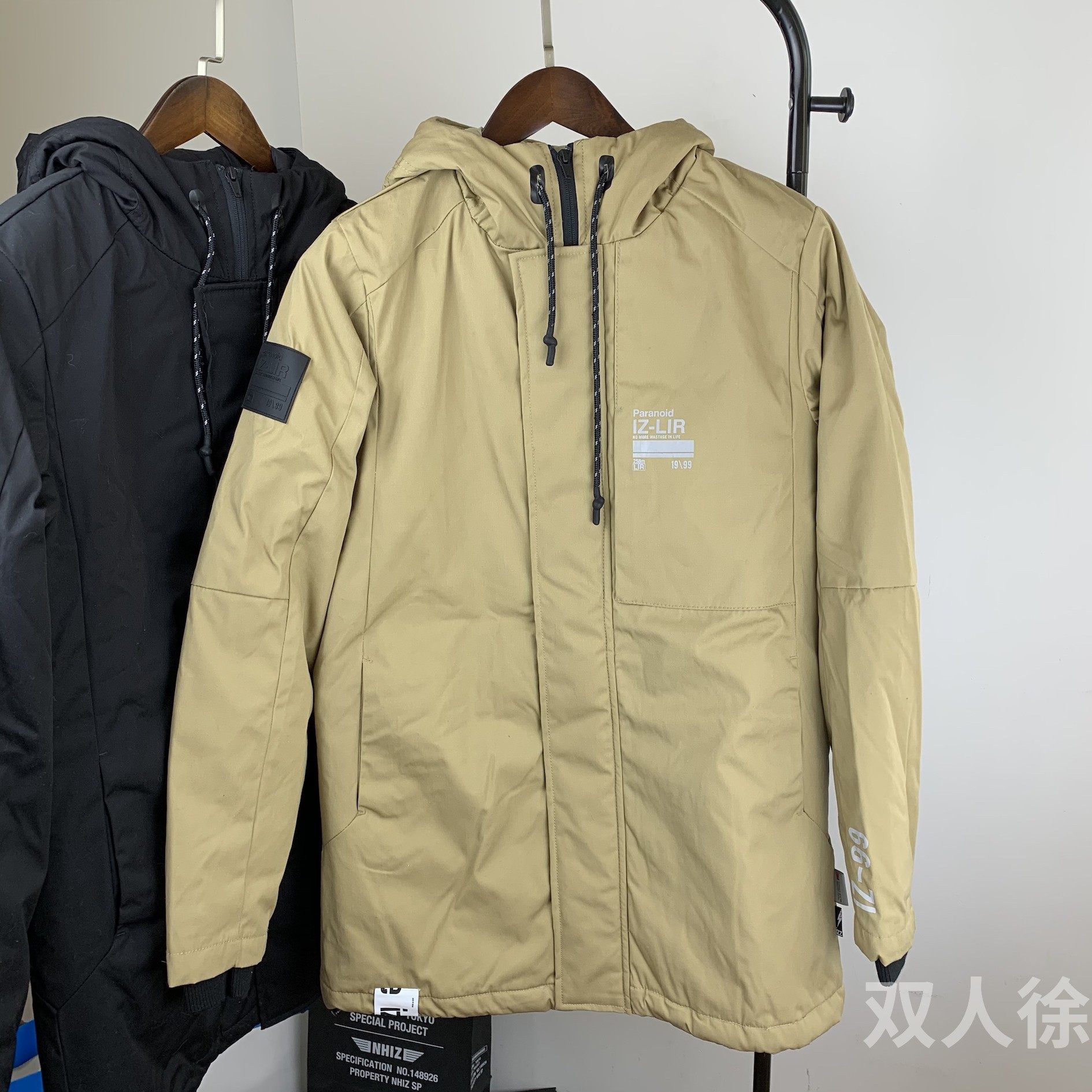 izzue秋冬拉链多口袋男士外套